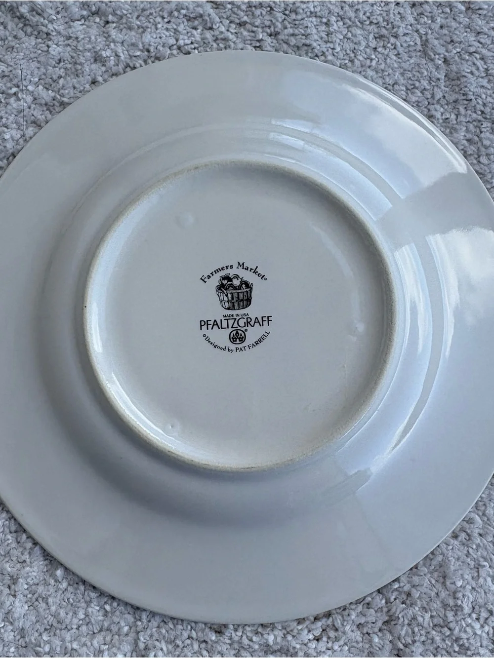 Pfaltzgraff Farmers Market Vintage Salad Plate Green Pea Pod